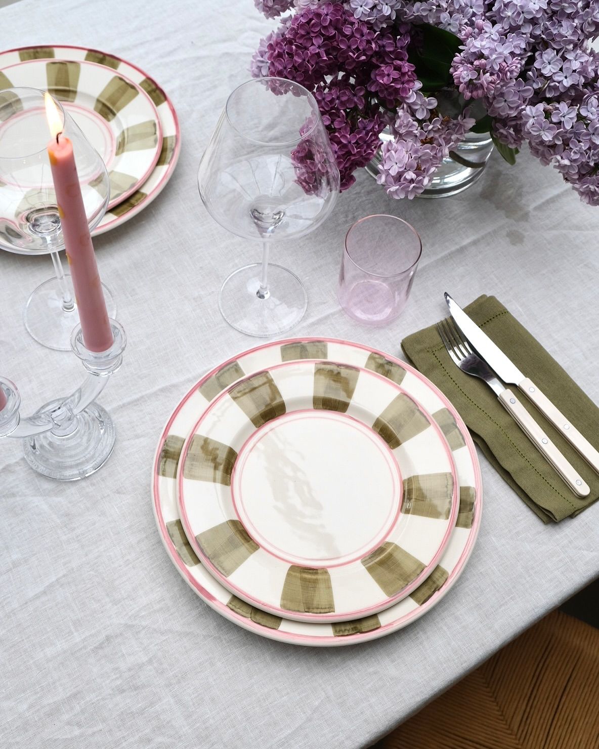 Close-up details of plates and bowls
