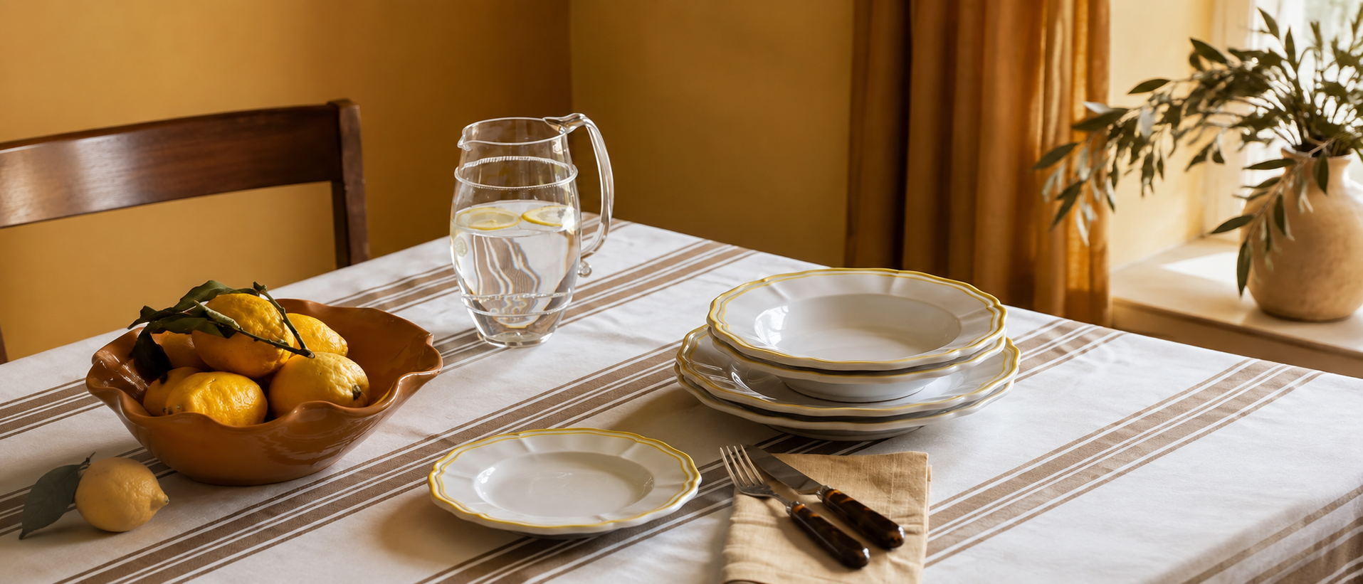 Plates and tableware details