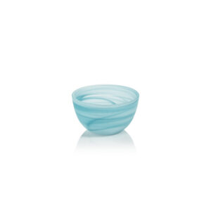 Light Blue Alabaster Glass Bowl