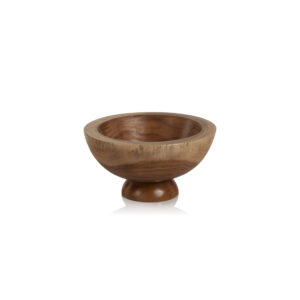 Natural Wooden Footed Bowl